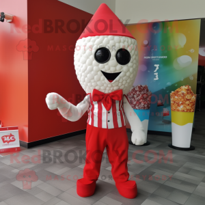 Red Pop Corn maskot kostume...