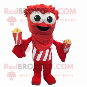 Red Pop Corn maskot drakt...