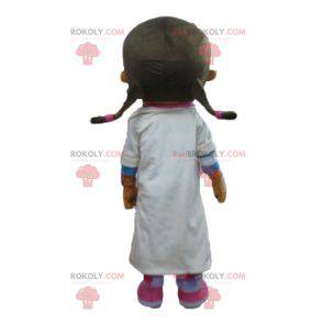 Doctor nurse girl mascot in white coat - Redbrokoly.com