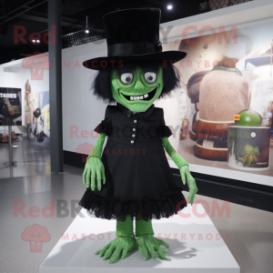 nan Frankenstein'S Monster mascot costume character dressed with a Mini Skirt and Hat pins