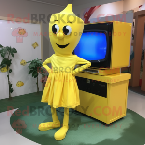 Gul tv maskot kostume...