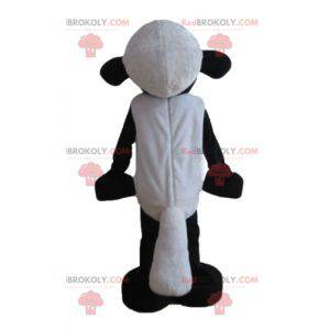 Mascotte famosa di shaun delle pecore del fumetto bianco e nero