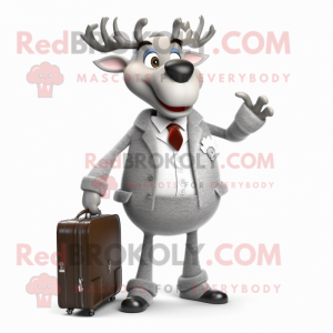 Silver Reindeer mascotte...