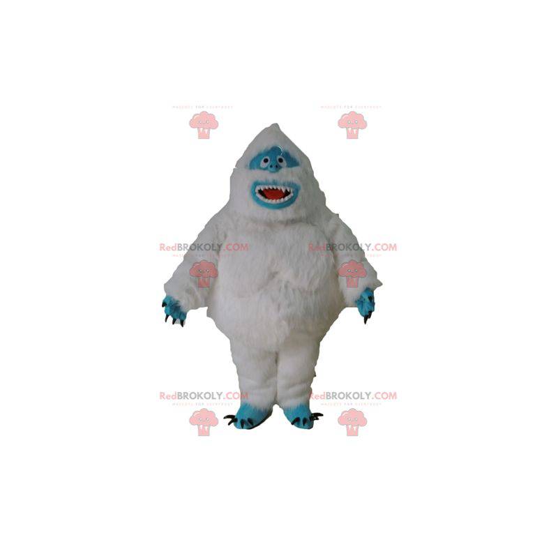 Mascotte yeti bianco e mostro peloso blu - Redbrokoly.com