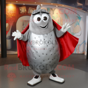 Silver Shakshuka mascot costume character dressed with a Trousers and Wallets