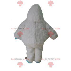 Mascotte yeti bianco e mostro peloso blu - Redbrokoly.com