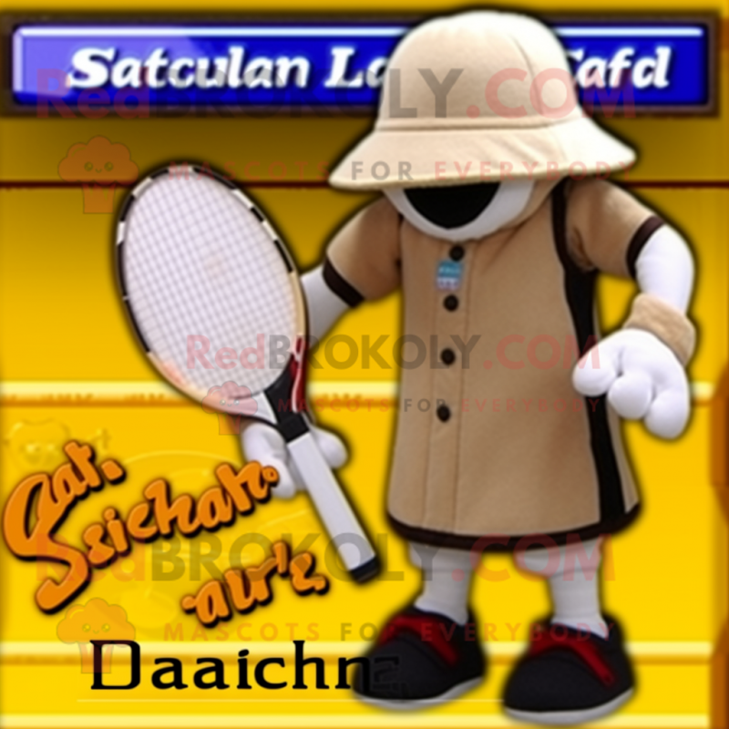 Beige Squash mascot costume character dressed with a Board Shorts and Hats Beige Squash mascot costume character dressed with a Board Shorts and Hats