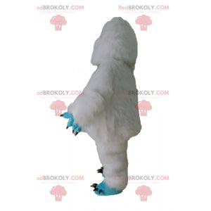 White yeti mascot and blue hairy monster - Redbrokoly.com