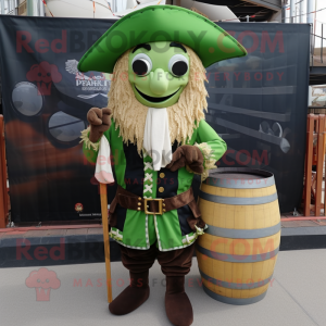 Olive Pirate maskot kostym...