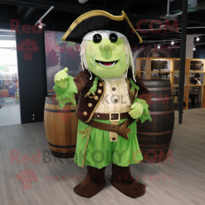 Oliven Pirate maskot drakt...