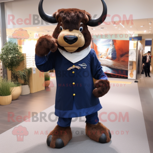 Navy Bison mascotte kostuum...