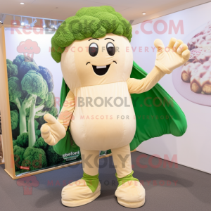 Beige Broccoli mascotte...