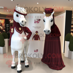 Maroon Mare maskot kostume...