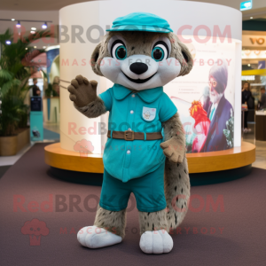 Teal Meerkat mascotte...