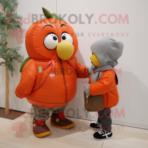 Orange Apple maskot kostym...