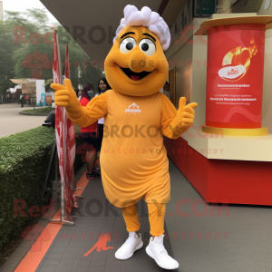 nan Butter Chicken mascot costume character dressed with a Joggers and Rings