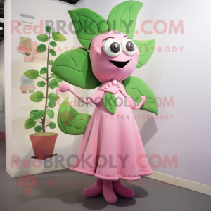 Rosa bønnestengel maskot...