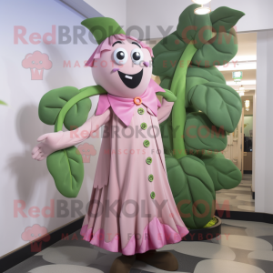 Pink Beanstalk maskot...