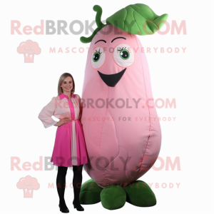 Pink Beanstalk maskot...