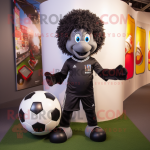 Black Soccer Ball maskot...