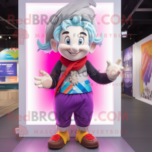 nan Magician mascot costume character dressed with a Joggers and Hair clips