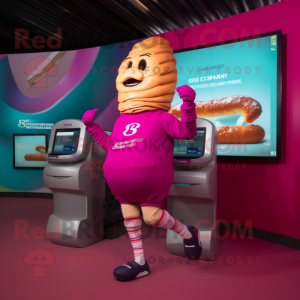 Magenta Croissant mascotte...