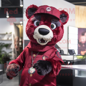 Maroon Panther maskot drakt...