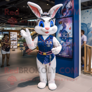 Navy Rabbit maskot kostume...