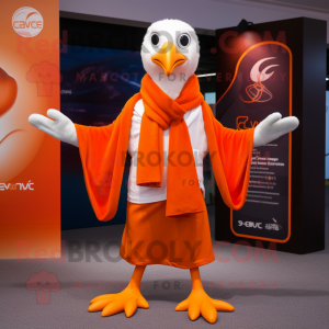 Orange Seagull maskot...