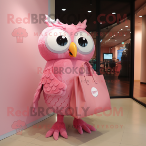 Pink Owl mascotte kostuum...