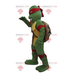 Maskot Raphael slavné želvy ninja s červenou čelenkou -