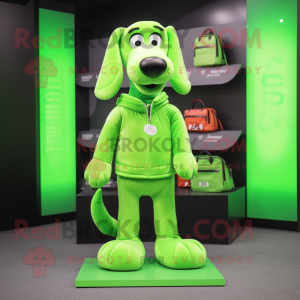 Lime Green Dog mascotte...