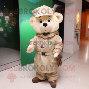 Personagem de mascote bege...