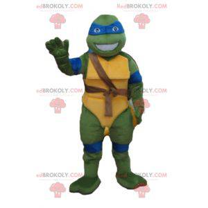 Mascot Leonardo beroemde blauwe schildpad ninja turtles -
