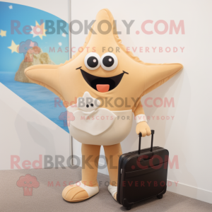 Cream Starfish maskot...