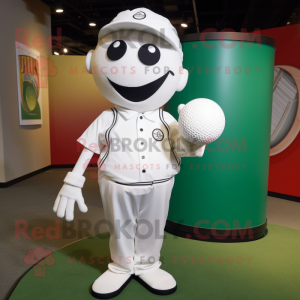 Witte golfbal mascotte...