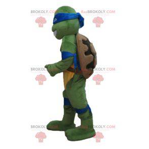 Mascot Leonardo beroemde blauwe schildpad ninja turtles -