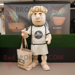 Beige Caesar Salad mascotte...