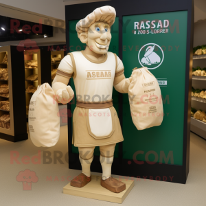 Beige Caesar Salad mascotte...