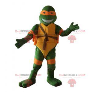 Mascot Michelangelo berömda orange sköldpadda Ninja Turtles -