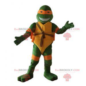 Mascot Michelangelo famosa tortuga naranja Tortugas Ninja -