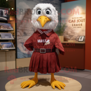 Maroon Gull maskot kostume...