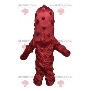 Mascota alienígena cíclope rojo gigante y divertido -