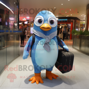 Sky Blue Penguin mascotte...