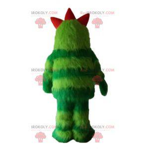 All hairy two-tone green monster mascot - Redbrokoly.com