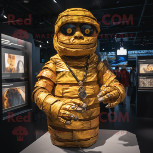 Gouden mummie mascotte...