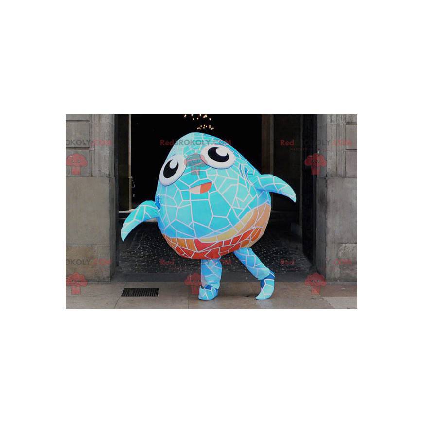 Mascot cute blue and orange fish with mosaics - Redbrokoly.com Mascot cute blue and orange fish with mosaics - Redbrokoly.com