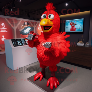 Red Chicken mascotte...