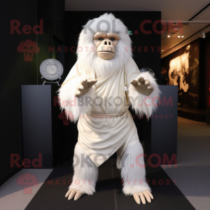 Hvit orangutang maskot...