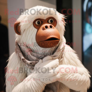 Hvid orangutang maskot...
